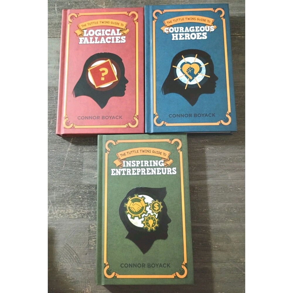 The Tuttle Twins Guide To Fallacies Heroes Entrepreneurs Connor Boyack Lot Of 3